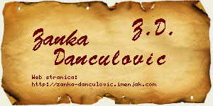 Žanka Dančulović vizit kartica